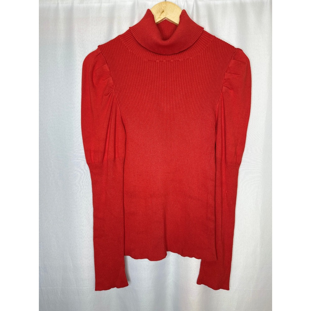 Anthropologie Cecilia Ribbed Turtleneck Sweater MEDIUM Twee Artsy Holiday